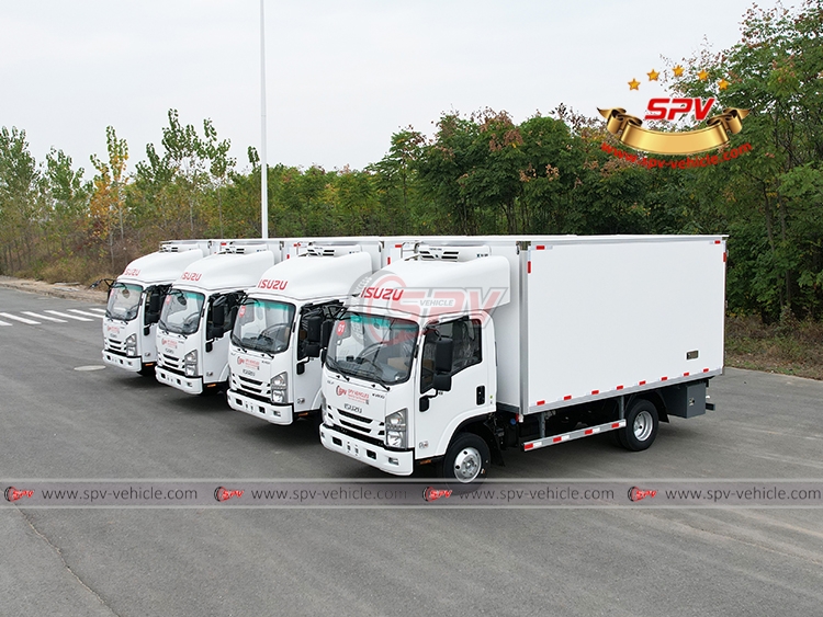 4 Units of 4 Tons Chiller Truck ISUZU - Right Front Side View